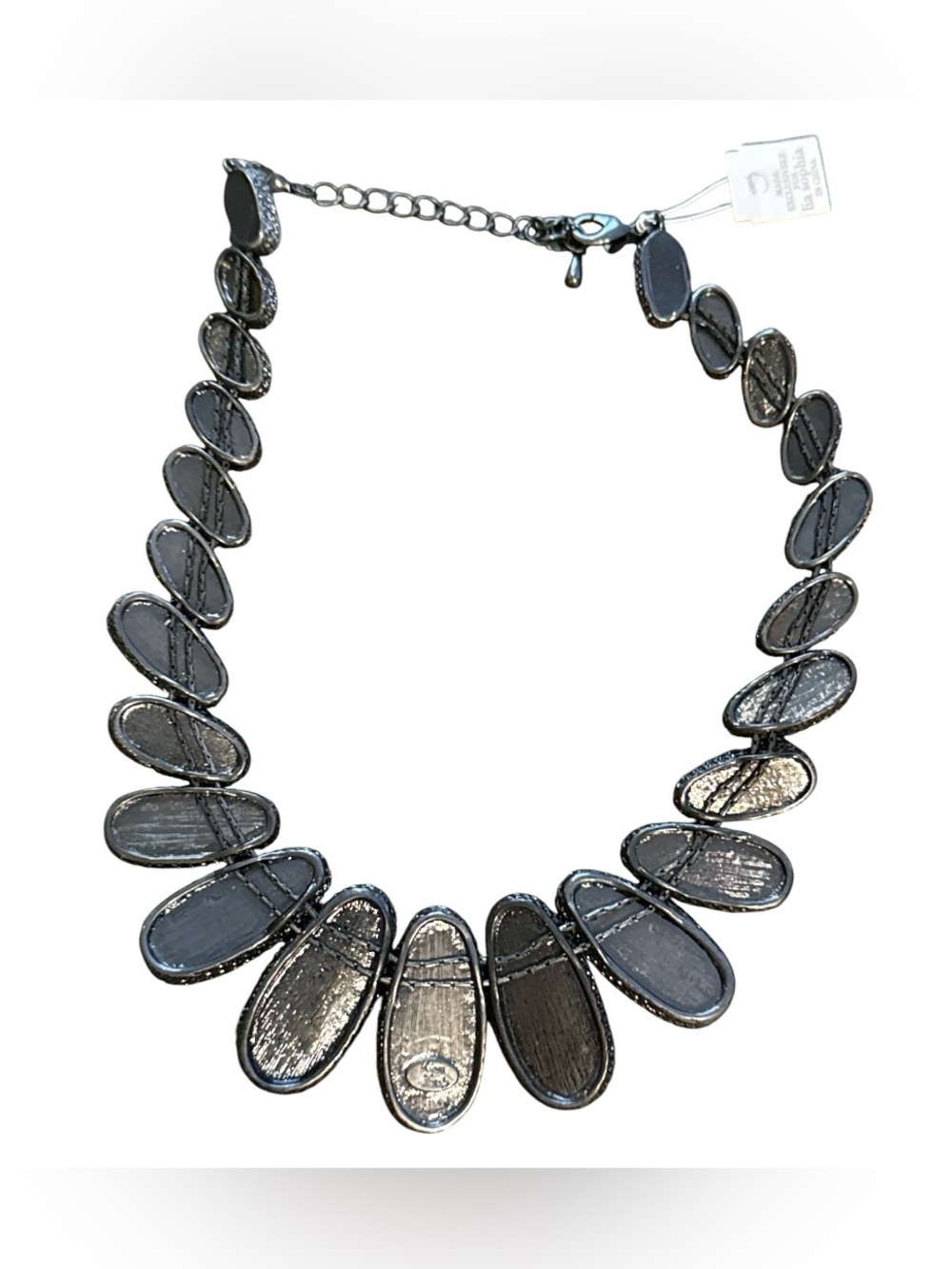 🆕 Lia Sophia Kiam Family Rock Crystal Hematite Necklace Adjustable16-19" - Picture 5 of 6